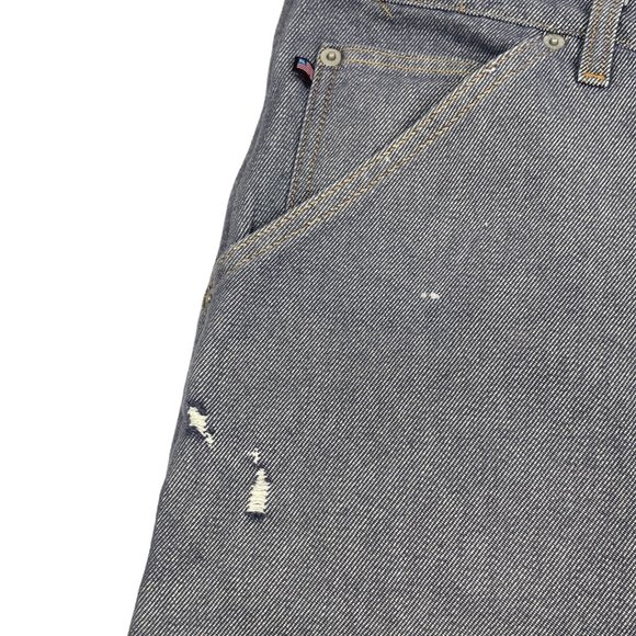 Ralph Lauren Shorts Men 40 in Silver/Blue VINTAGE Denim Polo Jean Worker - Picture 8 of 16